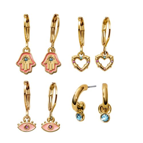 Set Aretes x4 Good Luck & Love