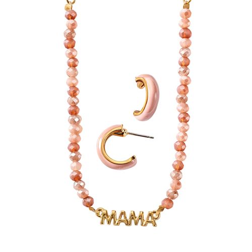 Set Collar + Aretes Love My Mom