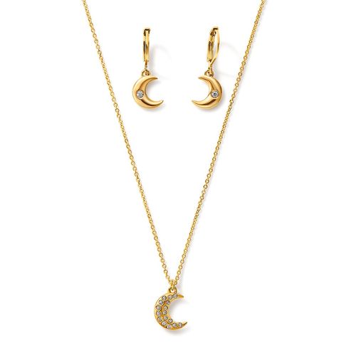 Set Collar + Aretes To The Moon