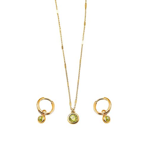 Set Collar + Aretes Peridoto Agosto