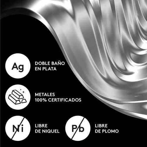 Aretes Glam Soft Sparks Silver