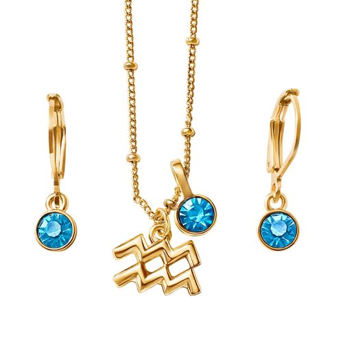 Set Collar + Aretes Acuario